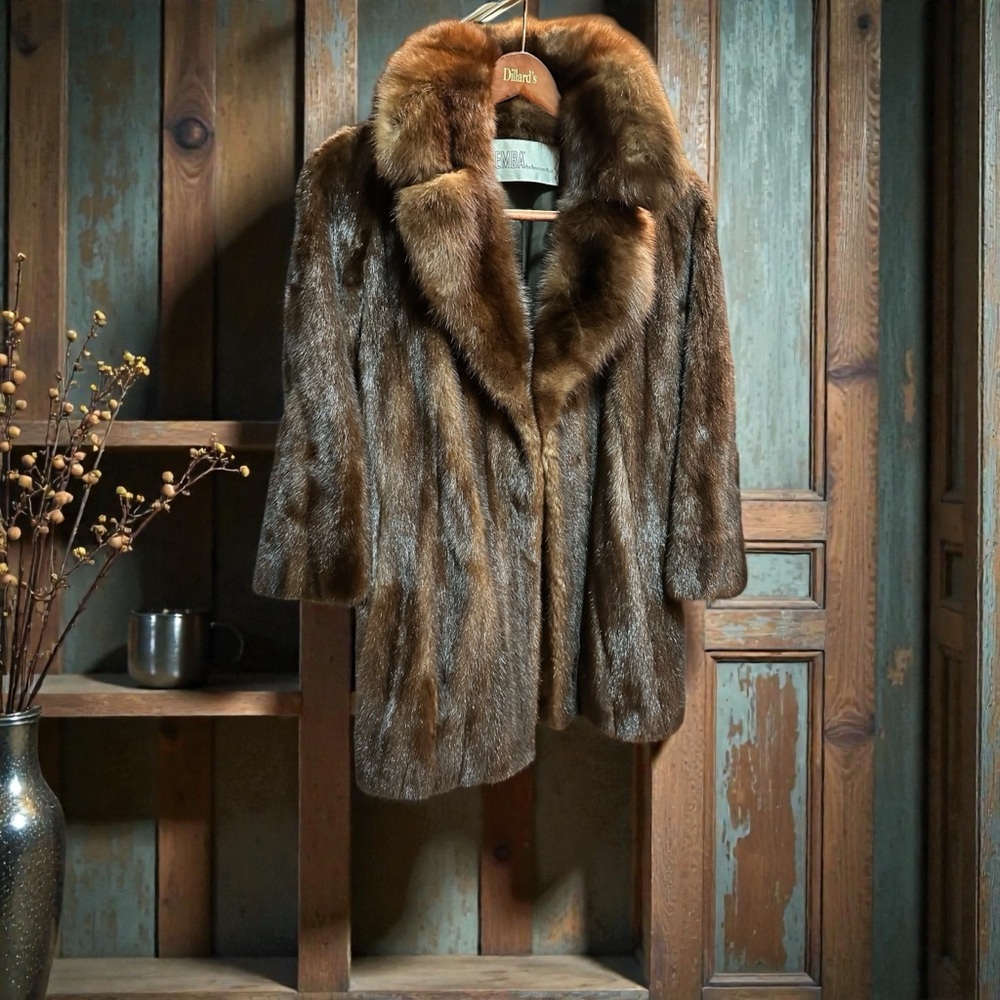 Vintage Emba Mink Coat Russian Sable Collar Appraised… - Gem